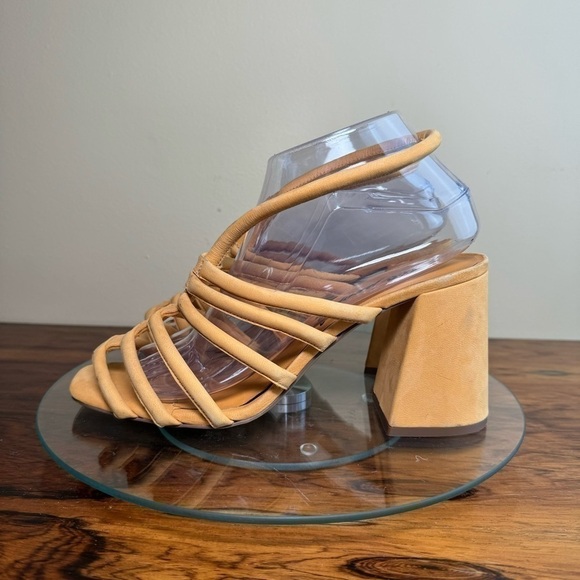 Free People Colette Cinched Heel | Hot Orange - Picture 9 of 16